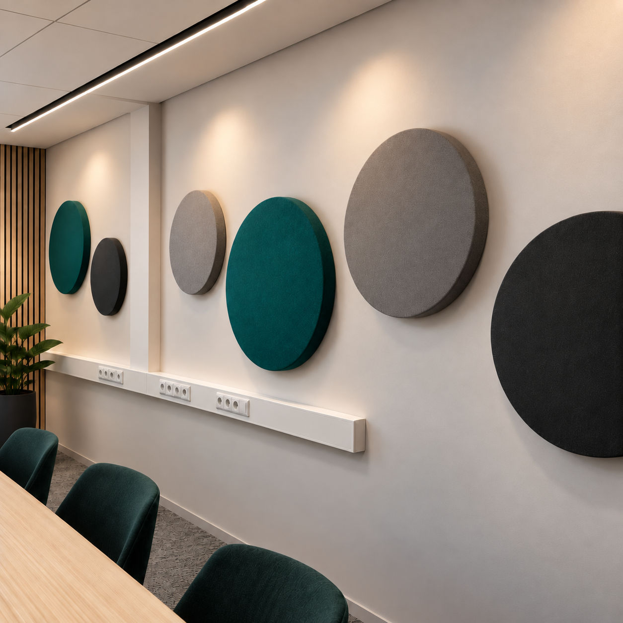 Hush Light Round acoustic panel, acoustic, panel