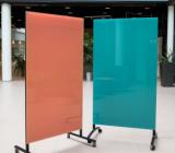 Mobile 6 mm Glass writingboard double-sided